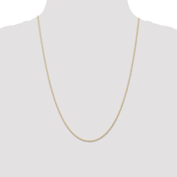 1.15mm, 14k Yellow Gold, Cable Rope Chain Necklace, 24 Inch - Picture 2 of 8